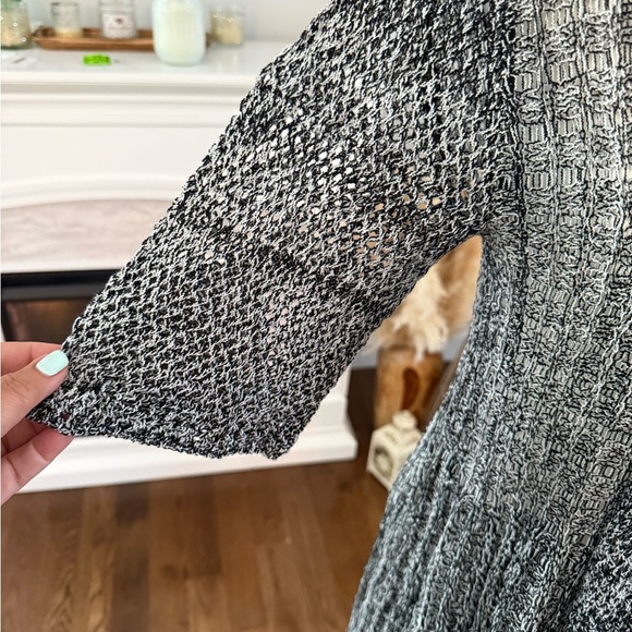 KEREN hart Black and White Textured Cardigan - Picture 6 of 10
